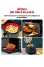3'lü Air Fryer Silikon Pişirme Seti Muffin Kek Kalıbı Tek Ve Çift Bölmeli Silikon Airfryer Airfrayer
