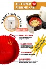 Ultra Ince Xiaomi 3.5l/4l Uyumlu Kırmızı Silikon Airfryer Pişirme Kabı Airfrey Airfray Kap