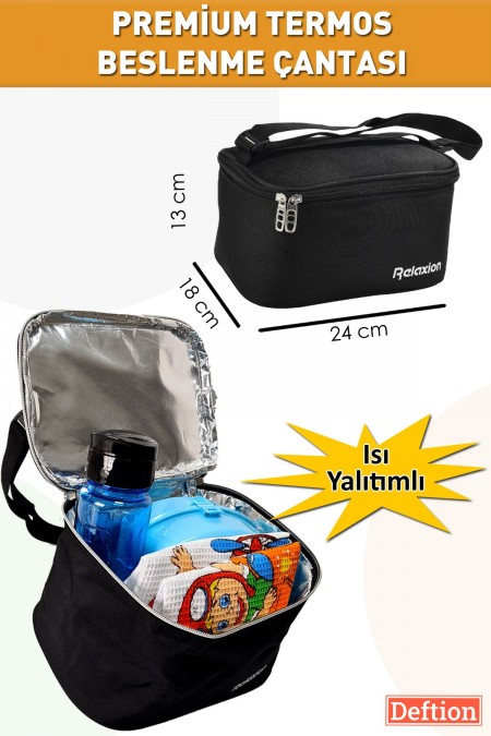 Termoslu Beslenme Çantası Kız Erkek Çocuk Su Geçirmez Termal Çanta Ilkokul Ortaokul Anaokulu