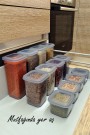 Kare 24'lü Erzak Saklama Kabı Seti Plastik Kutusu Mutfak Düzenleme Un Bakliyat Kapları Food Storage