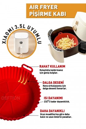 Xiaomi Uyumlu Silikon Airfryer Pişirme Kap