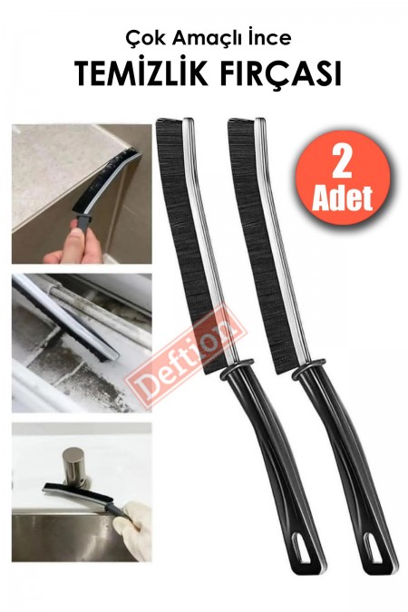 2 Adet Çok Amaçlı İnce Temizlik Fırçası Derz Arası Banyo Mutfak Lavabo Detay Temizleme Fırçası
