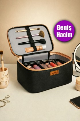 Profesyonel Büyük Boy Makyaj ve Seyahat Çantası - Su Geçirmez Geniş Bavul ve Banyo Organizeri