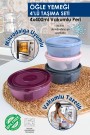 4'lü Öğle Yemeği Taşıma Kabı Seti Mikrodalga Uyumlu Vakumlu Yeni Nesil Sefer Tası Lunchbox