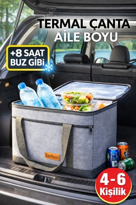 Termal Bagaj Çantası 40L Katlanır Bagaj Düzenleyici Piknik Kamp Plaj Araç Çantası