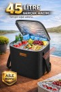 45 Litre Termoslu Kamp Piknik Ve Plaj Çantası Termal Isı Yalıtımlı Keten Sıcaktan Koruyan Çanta Syh